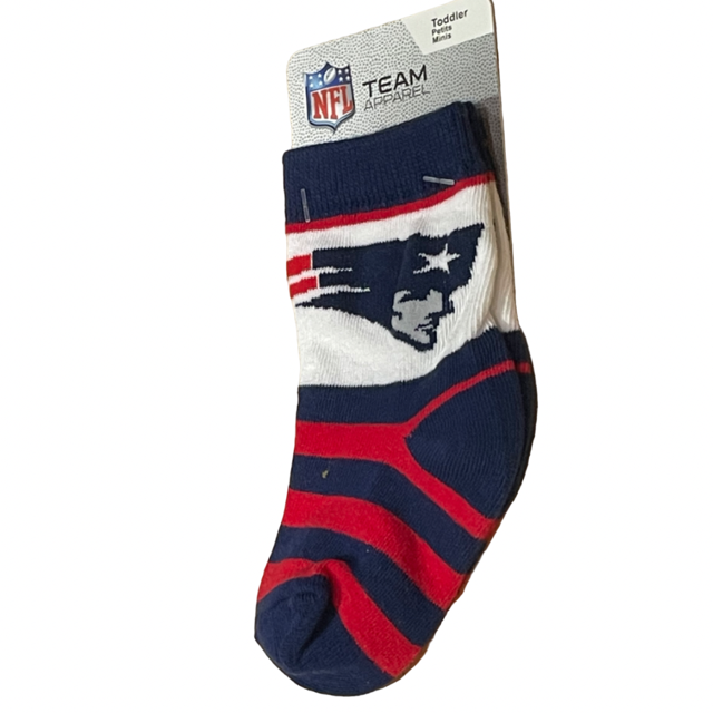 New England Patriots For Bare Feet Toddler Rugby Sock