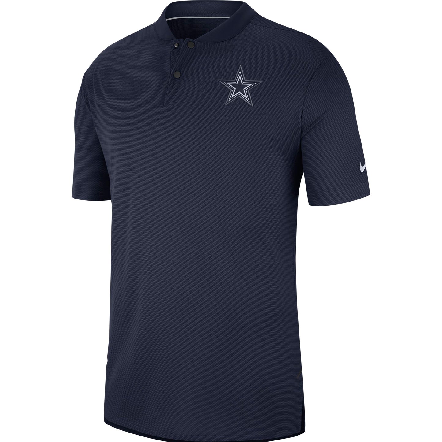 Dallas Cowboys Nike Navy Sideline Elite Coaches No Collar Performance Polo