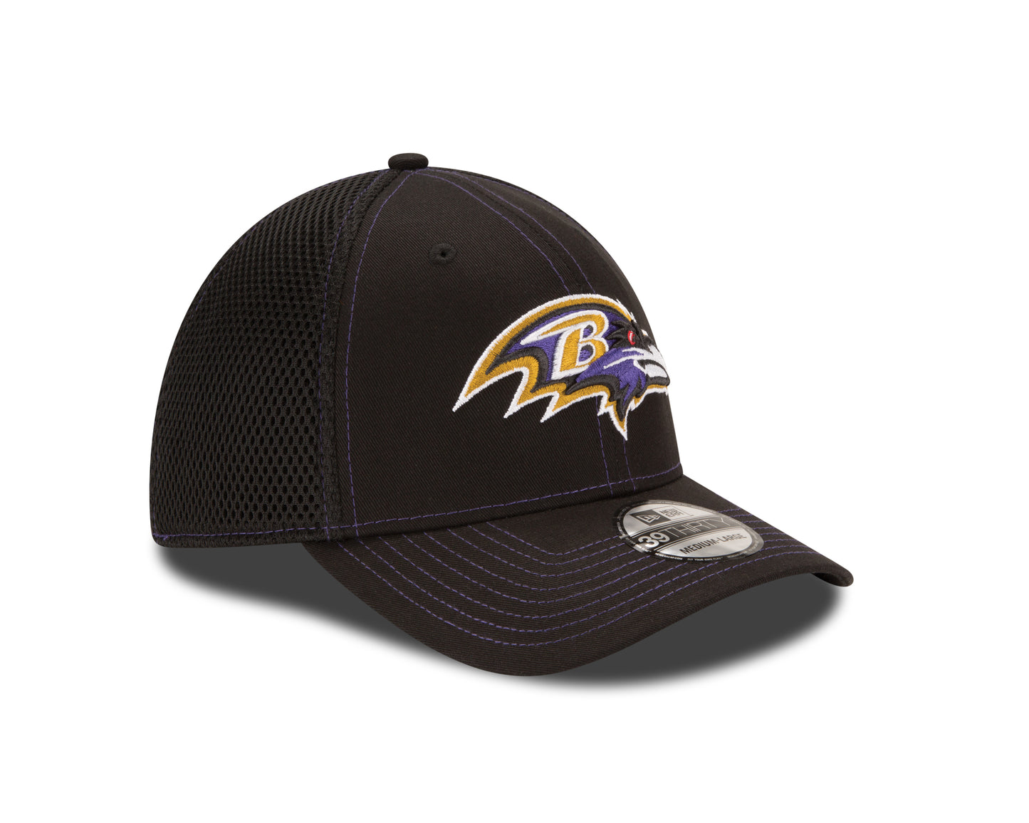 Baltimore Ravens New Era Team Logo Neo 39THIRTY Flex Hat - Black