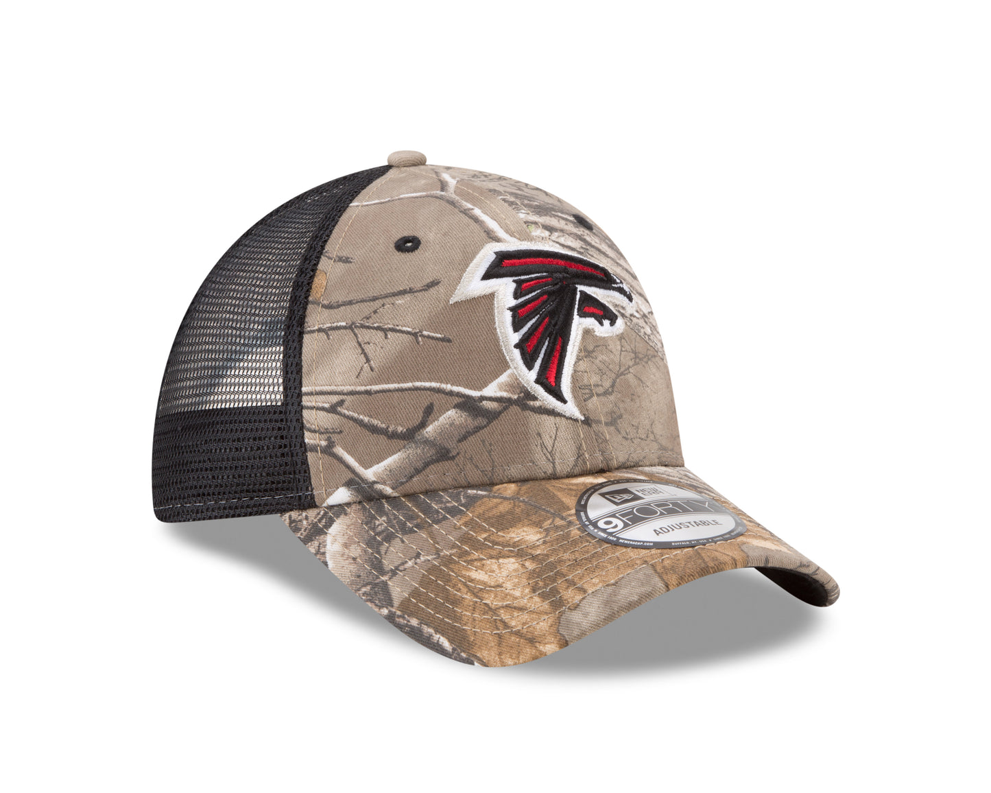 Atlanta Falcons New Era Realtree Trucker Mesh 9Forty Adjustable hat - Camo