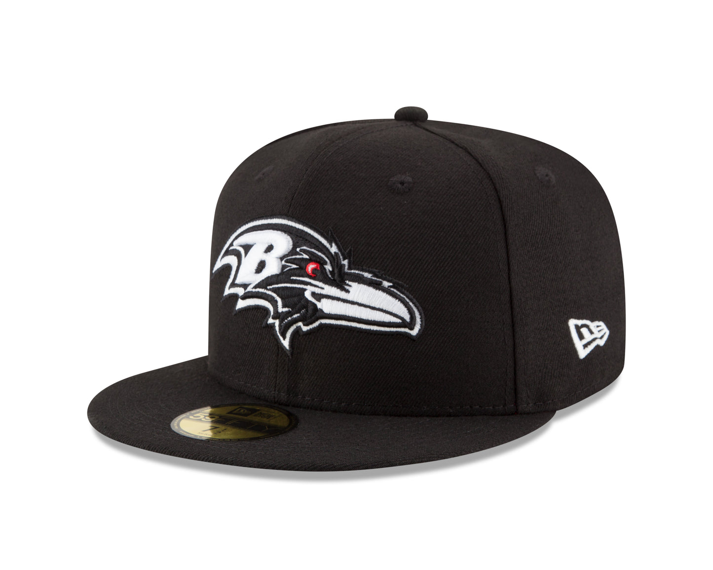 Baltimore Ravens New Era Black & White 59FIFTY Fitted Hat - Black