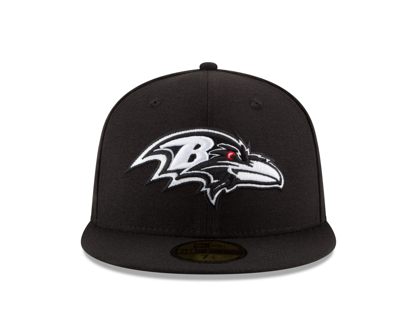 Baltimore Ravens New Era Black & White 59FIFTY Fitted Hat - Black