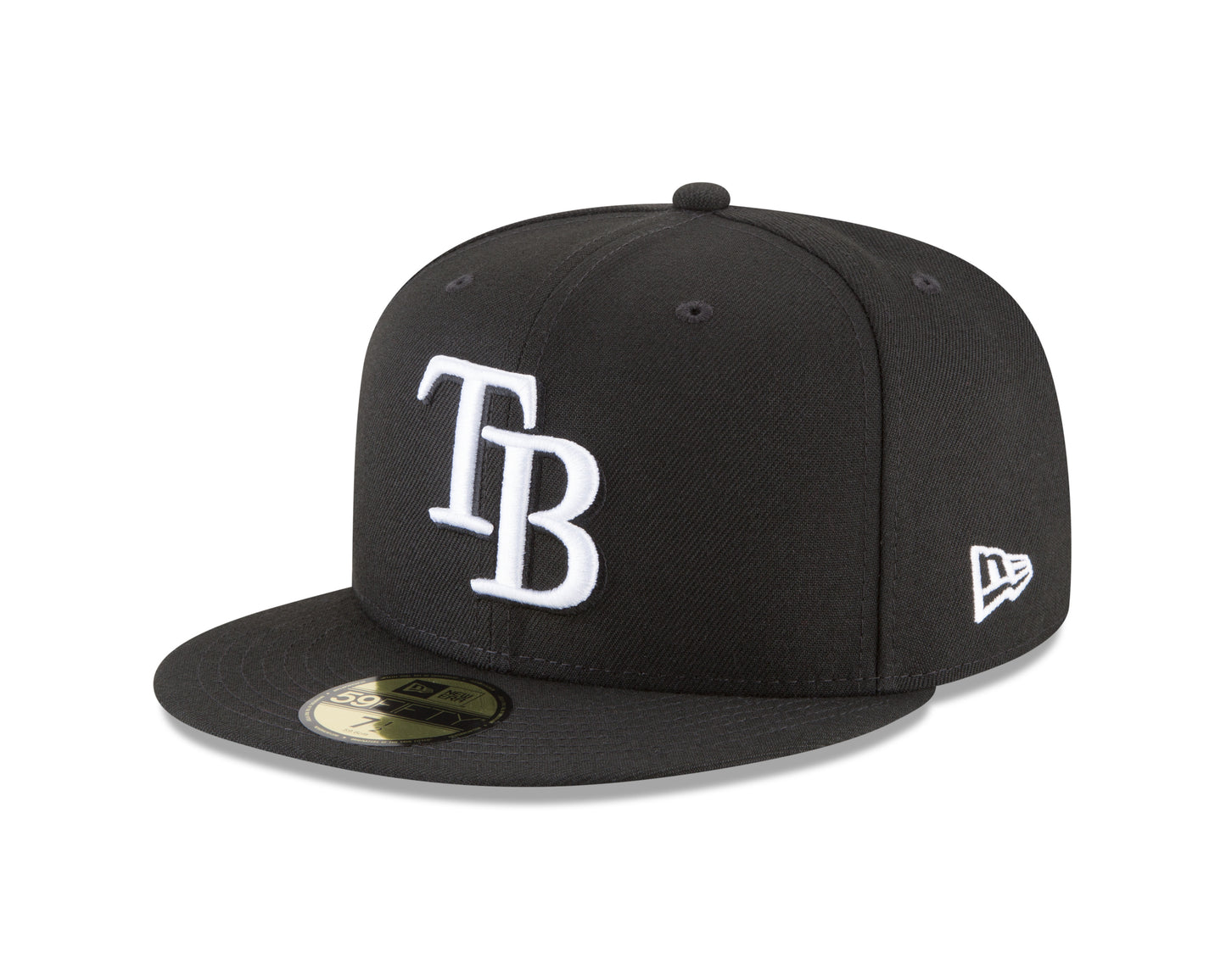 Tampa Bay Rays New Era MLB Basic Black & White 59fifty Fitted Hat