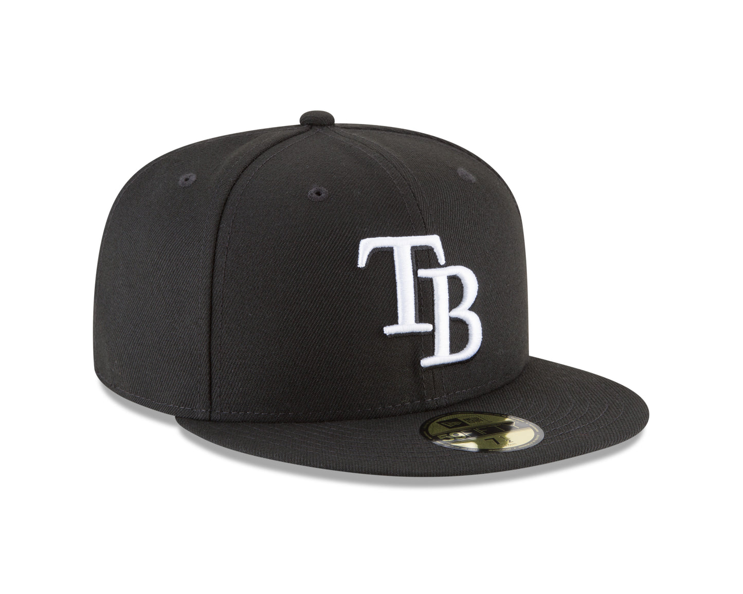Tampa Bay Rays New Era MLB Basic Black & White 59fifty Fitted Hat
