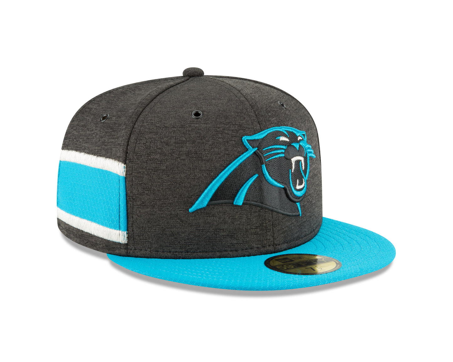 Carolina Panthers New Era 2018 NFL Sideline Home 59FIFTY Fitted Hat - Black/Blue