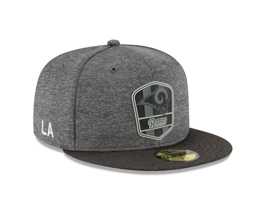 Los Angeles Rams New Era NFL Sideline Road Official 59FIFTY Fitted Hat - Graphite