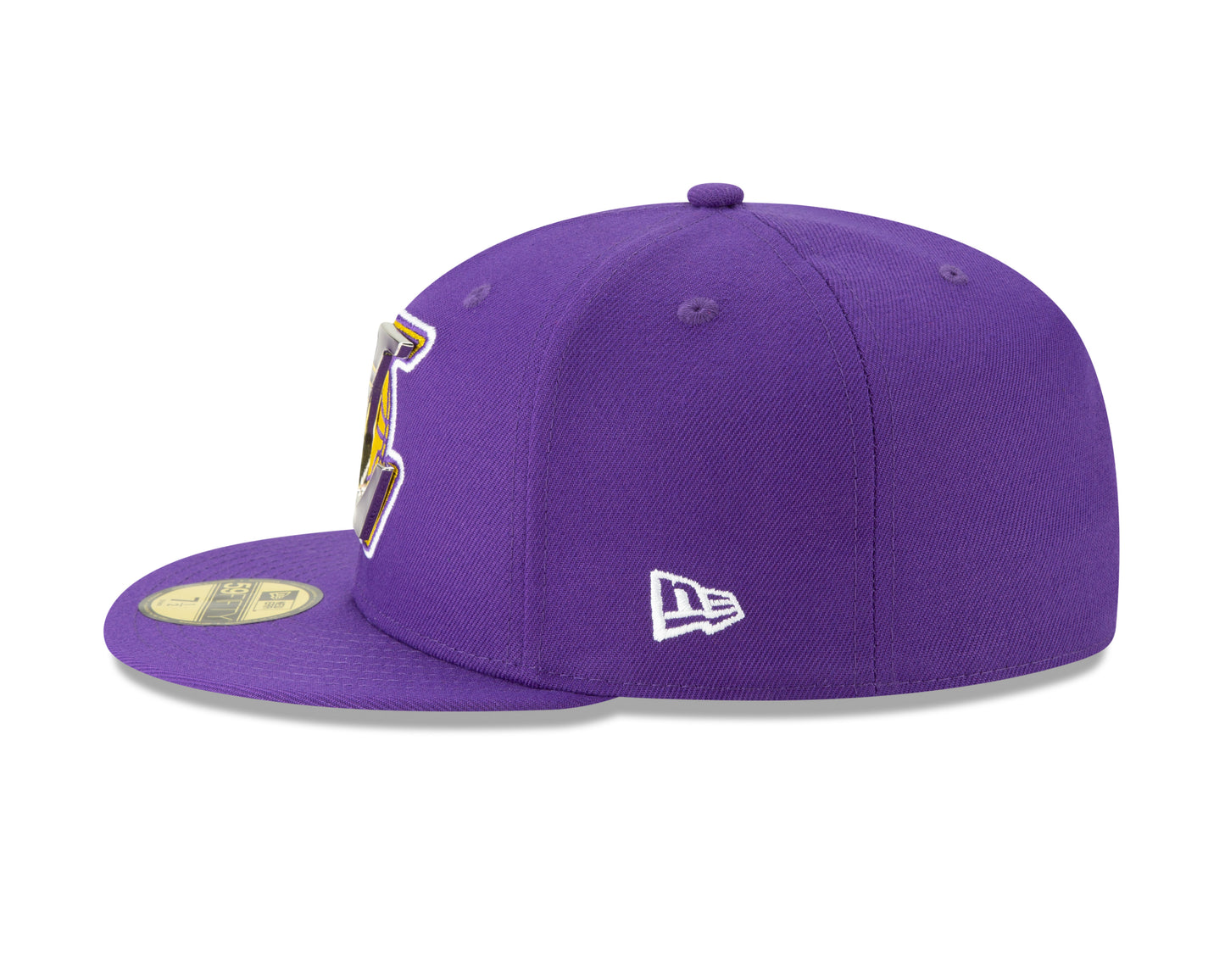 Los Angeles Lakers New Era NBA Metal Thread 59fifty Fitted Hat - Purple