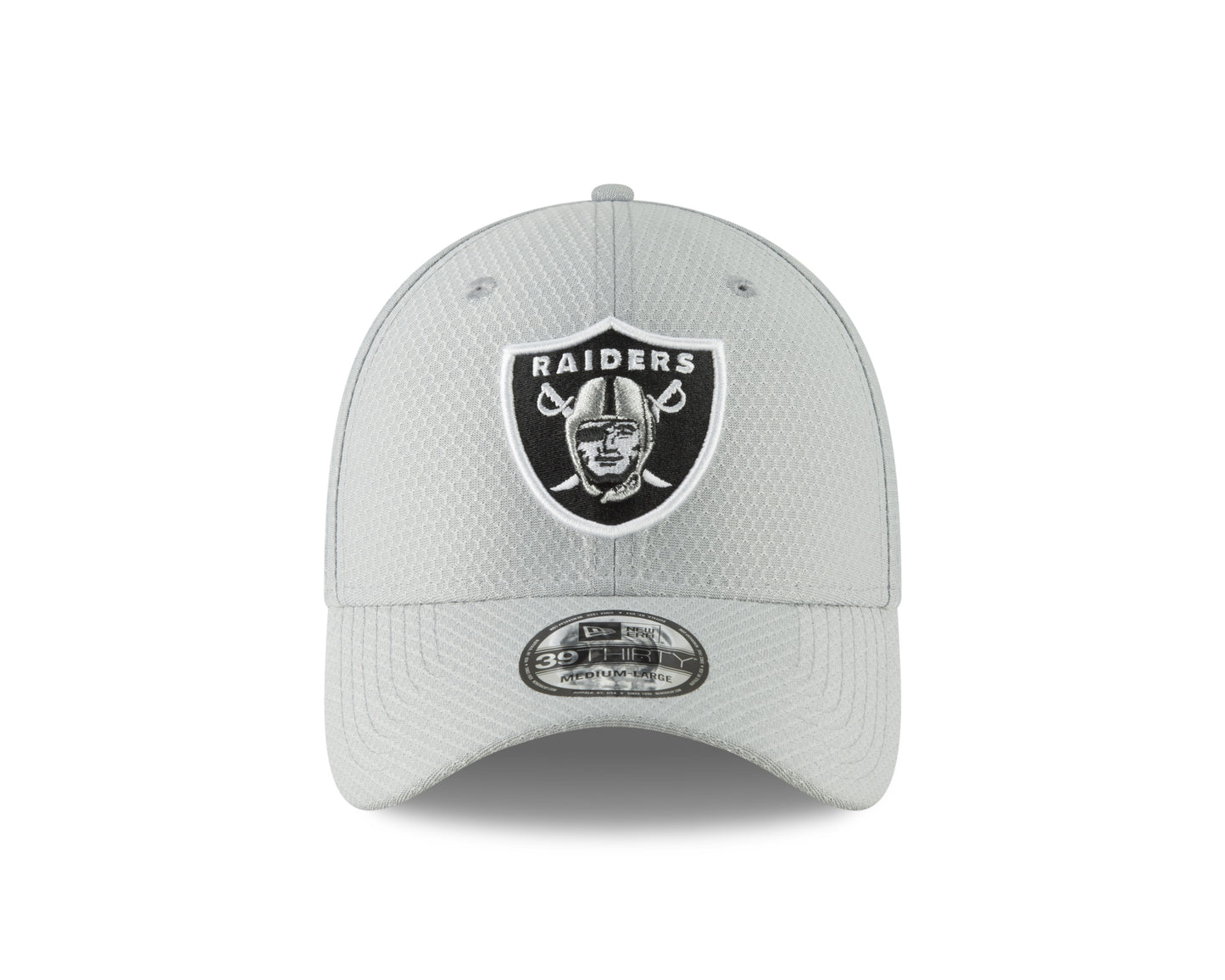 Oakland Raiders New Era Crucial Catch 39THIRTY Flex Hat - Gray