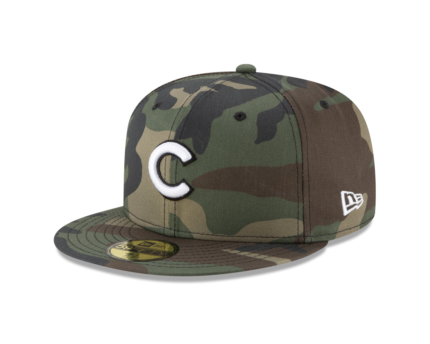 Chicago Cubs New Era MLB Basic Woodland Camo 59fifty Fitted Hat