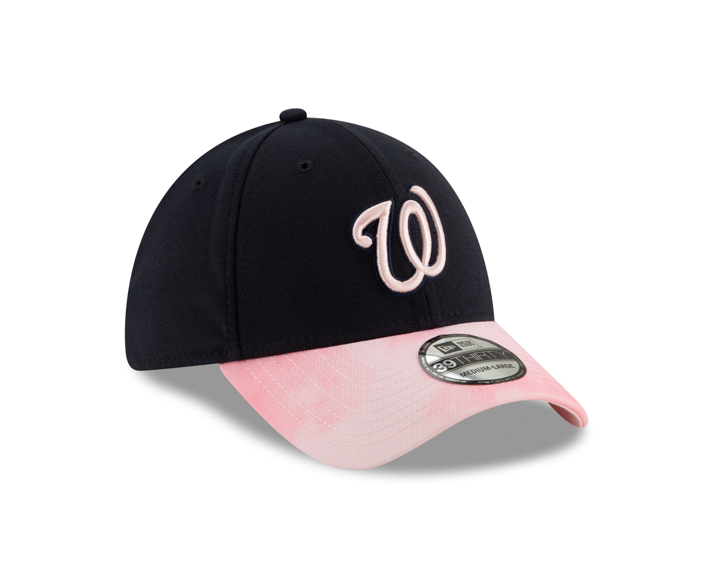 Washington Nationals New Era Mother's Day 39THIRTY Flex Hat - Navy/Pink