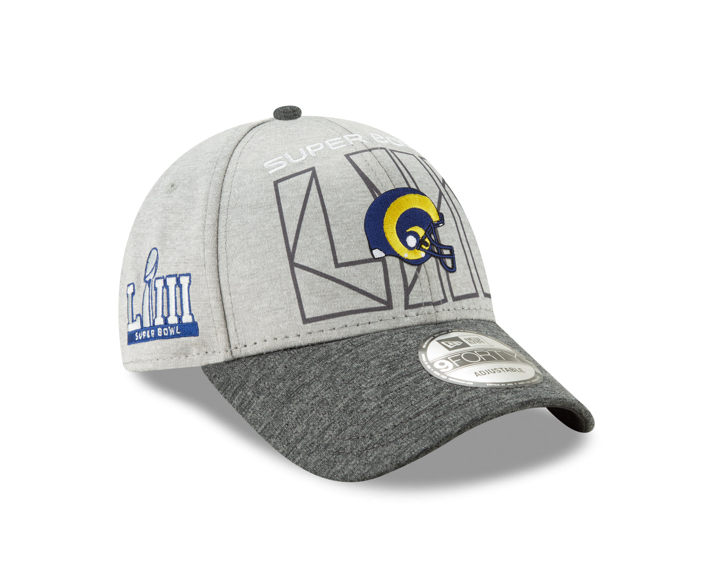 Los Angeles Rams New Era Super Bowl LIII Bound Two-Tone 9FORTY Adjustable Hat