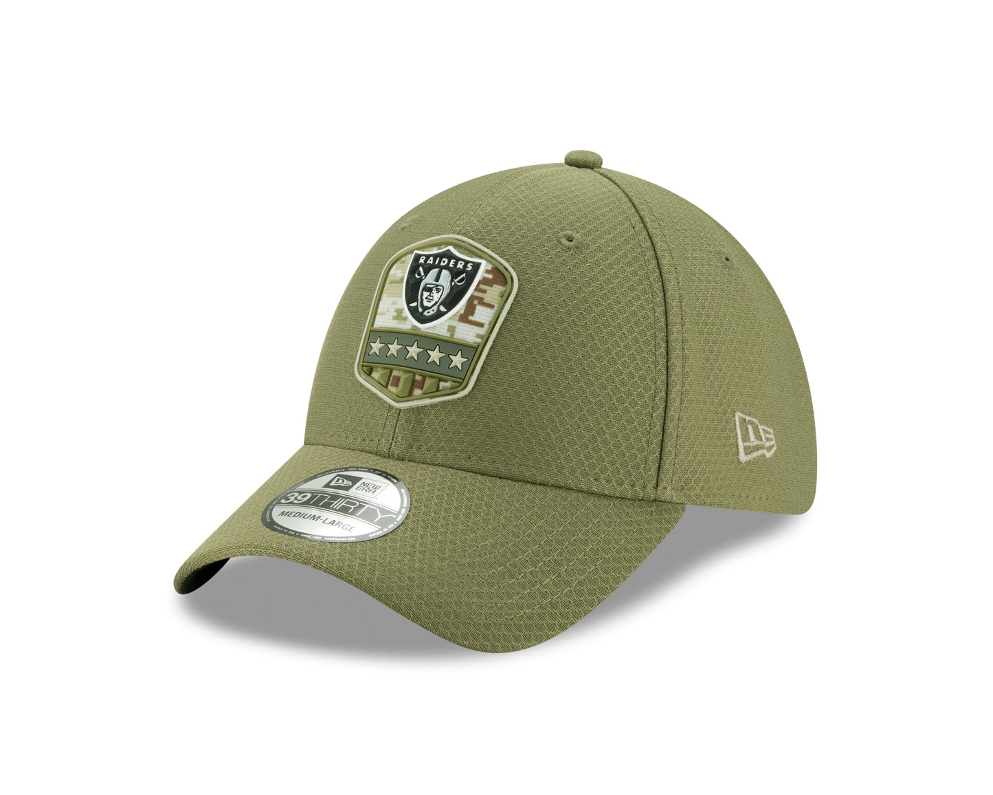 Las Vegas Raiders New Era Salute to Service Sideline 39THIRTY Hat Olive