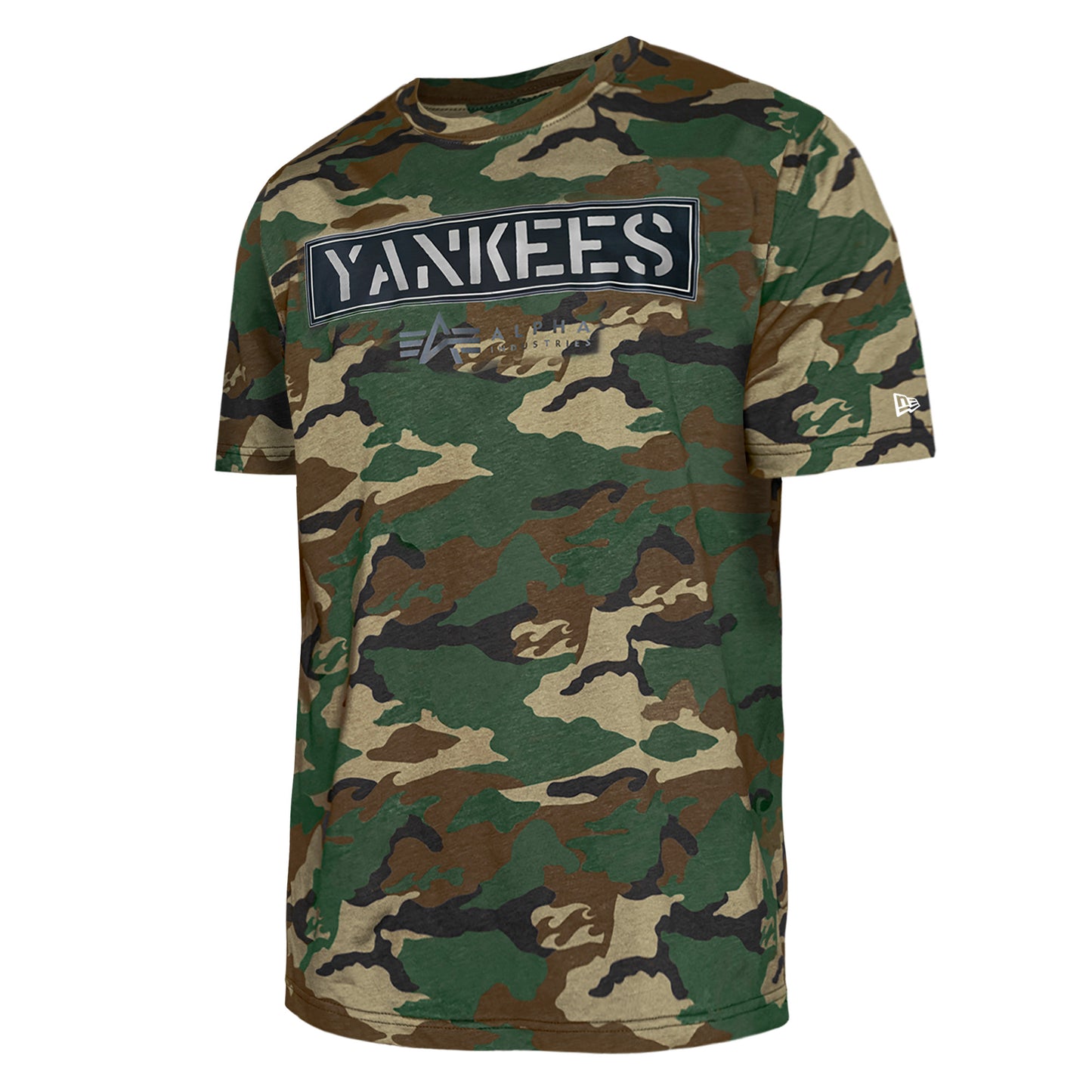 New York Yankees Alpha Industries Camo Short Sleeve T-Shirt Olive/Camo