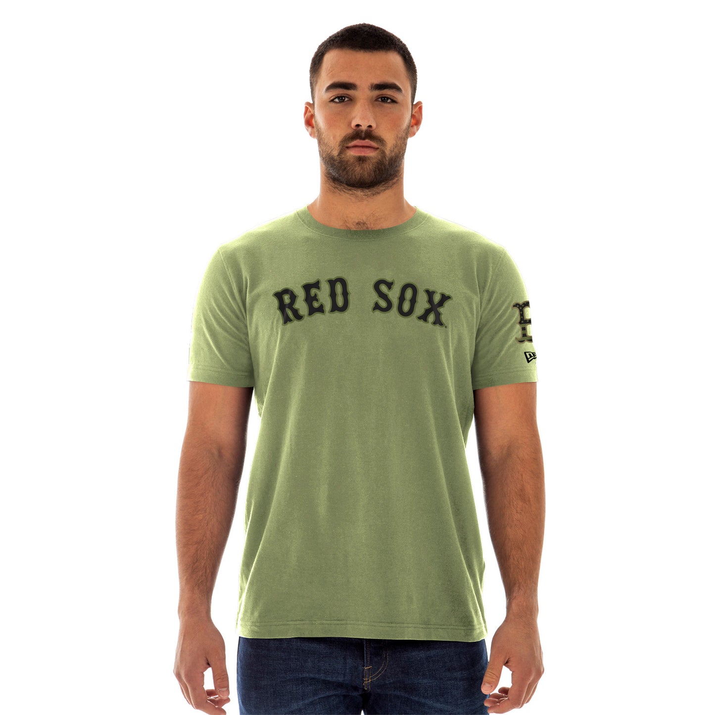 Boston Red Sox MLB Armed Forces Olive New Era Men's T-shirts