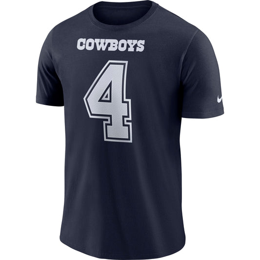 Dallas Cowboys #4 Dak Prescott Pride Player Wordmark 3 Nike T-shirts- Blue