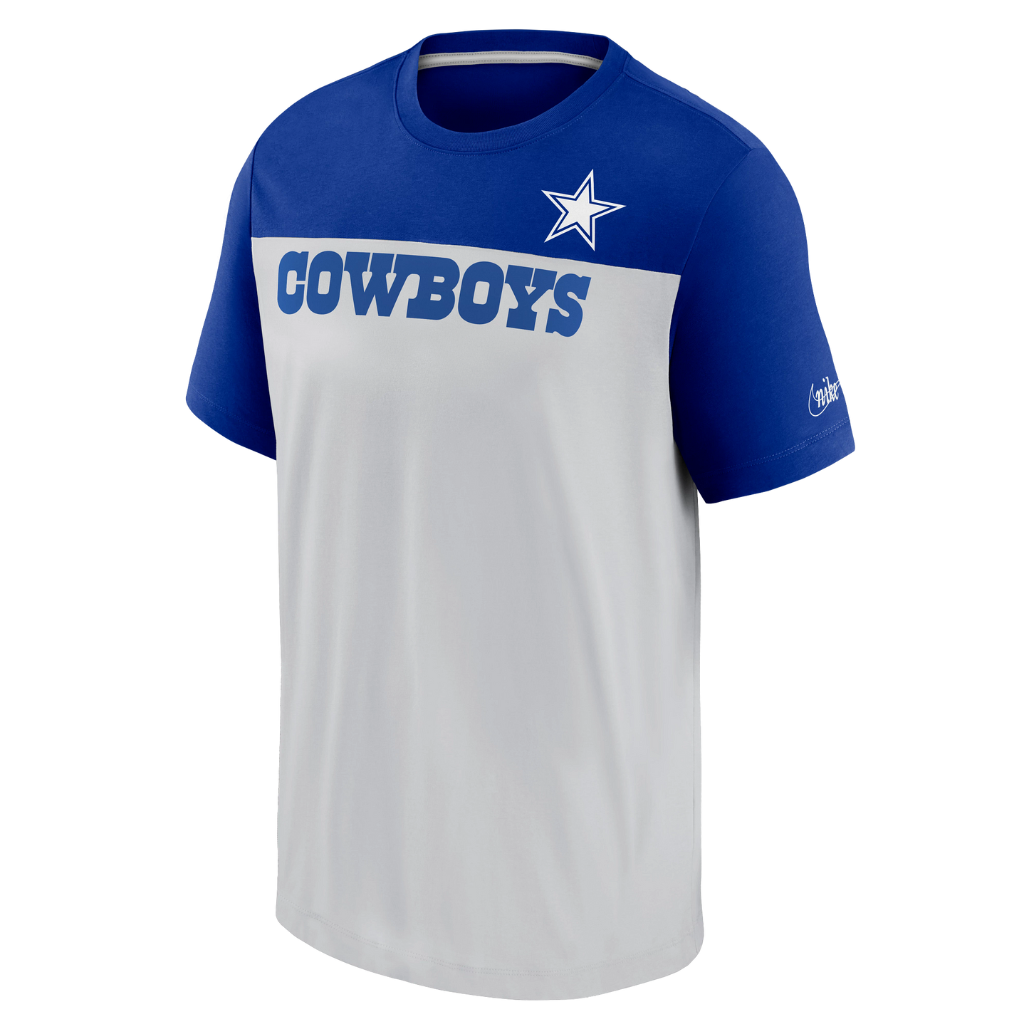 Dallas Cowboys Nike Mens Wordmark Historic Colorblock T-Shirt