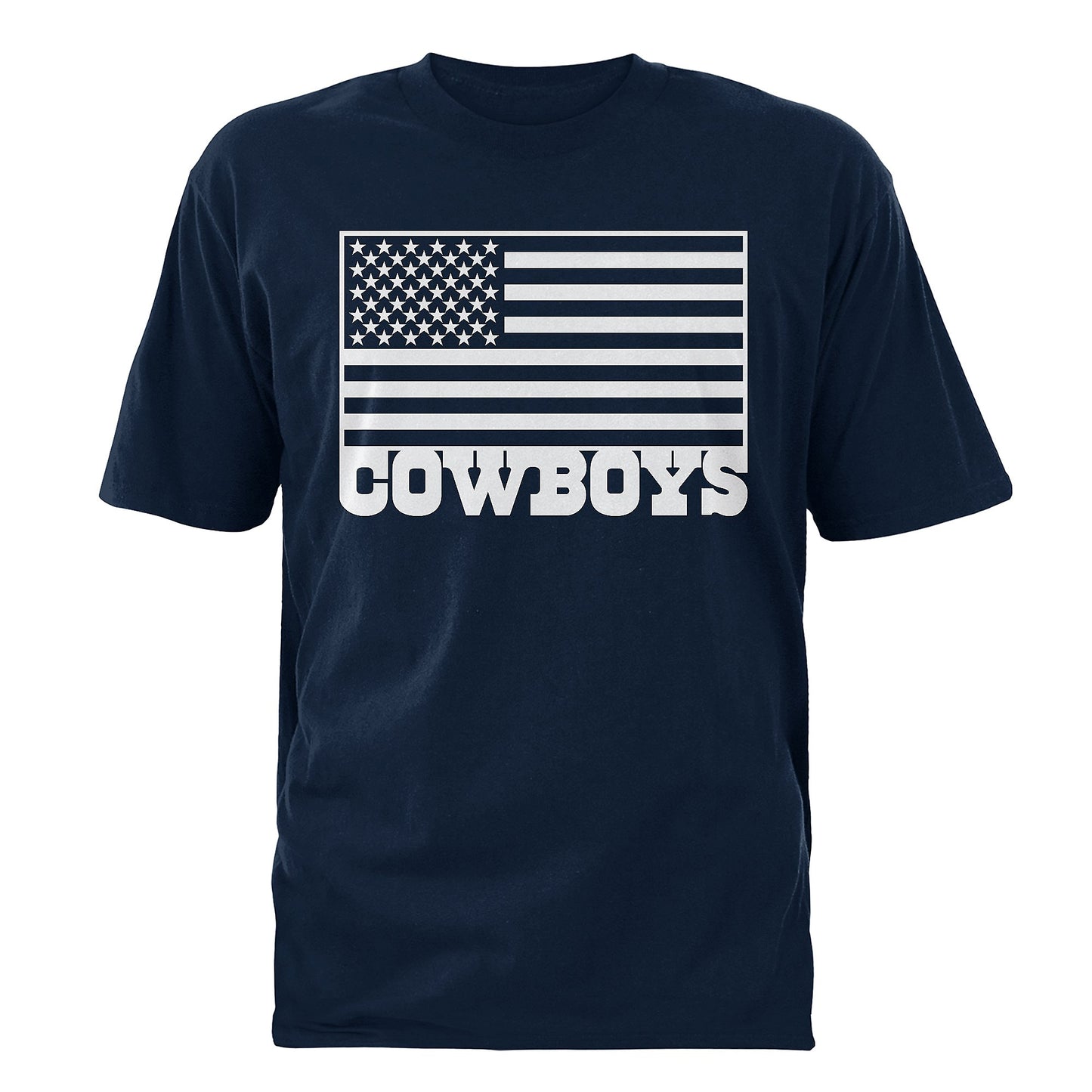 Dallas Cowboys Men's Blue Kiran Flag Short Sleeve T-Shirt