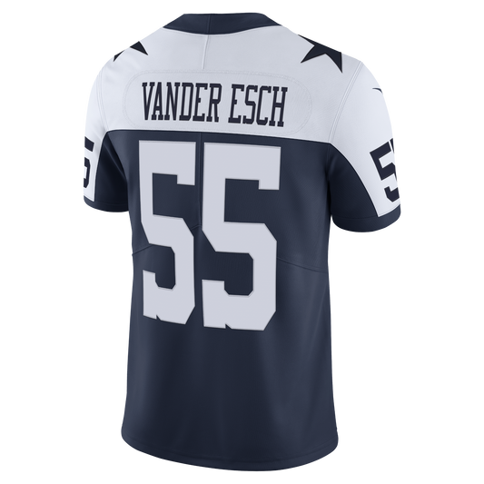 Dallas Cowboys #55 Leighton Vander Esch Nike Navy Throwback Vapor Limited Jersey