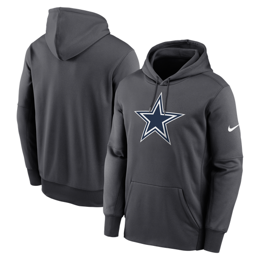 Dallas Cowboys Nike Prime Logo Therma  Pullover Hoodie -Gray