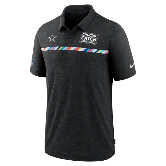 Dallas Cowboys Nike Sideline Crucial Catch Performance Polo – Black