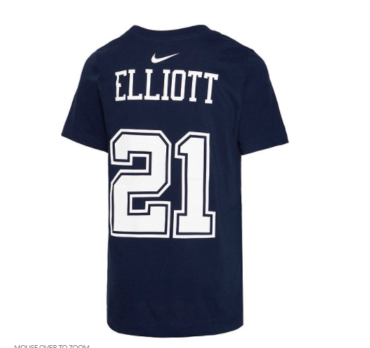 Dallas Cowboys Ezekiel Elliott #21 YOUTH Nike Player Name & Number Tee - Navy