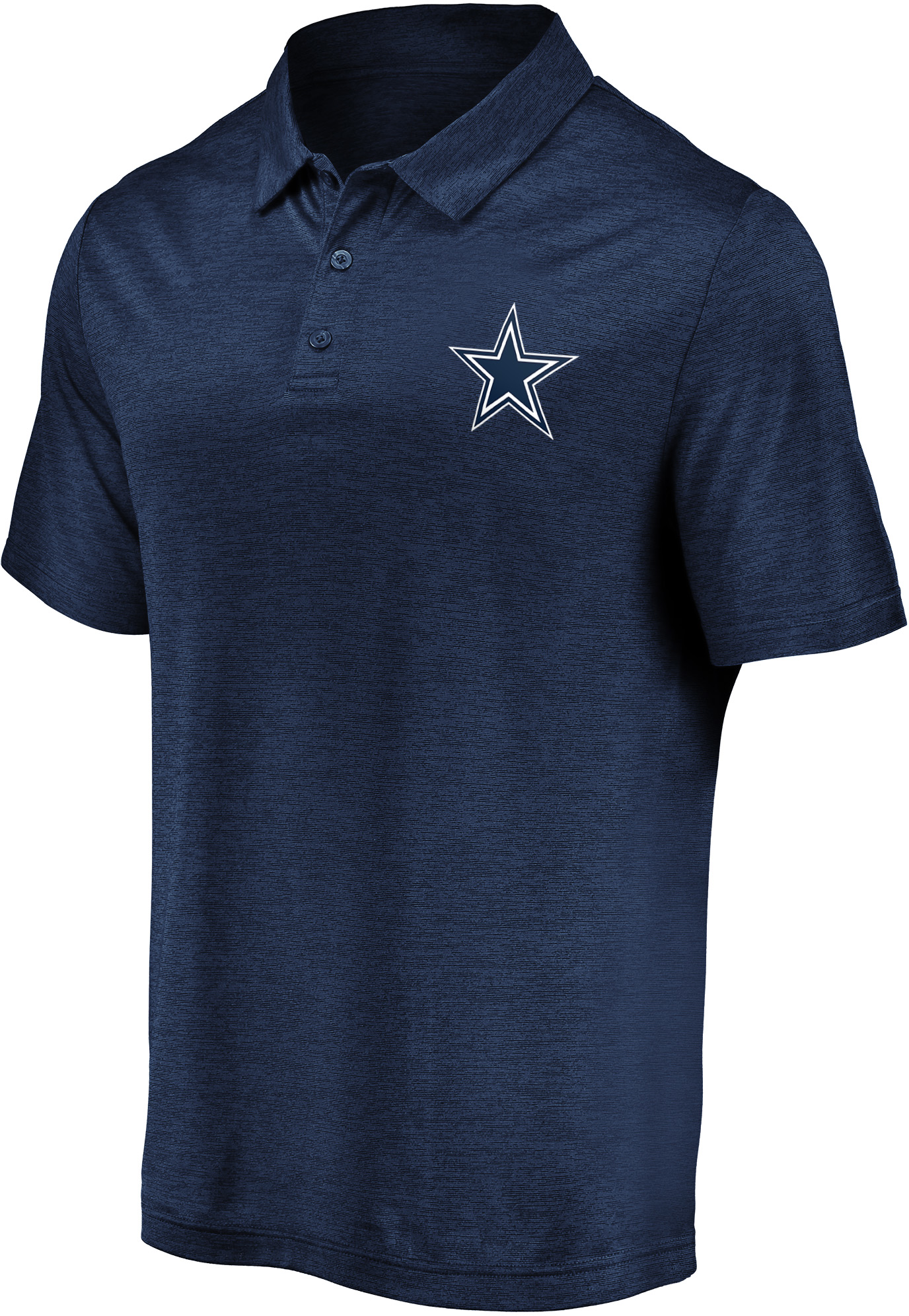 Dallas Cowboys Striated Synthetic Primary Logo Men's Polo Shirt - Navy