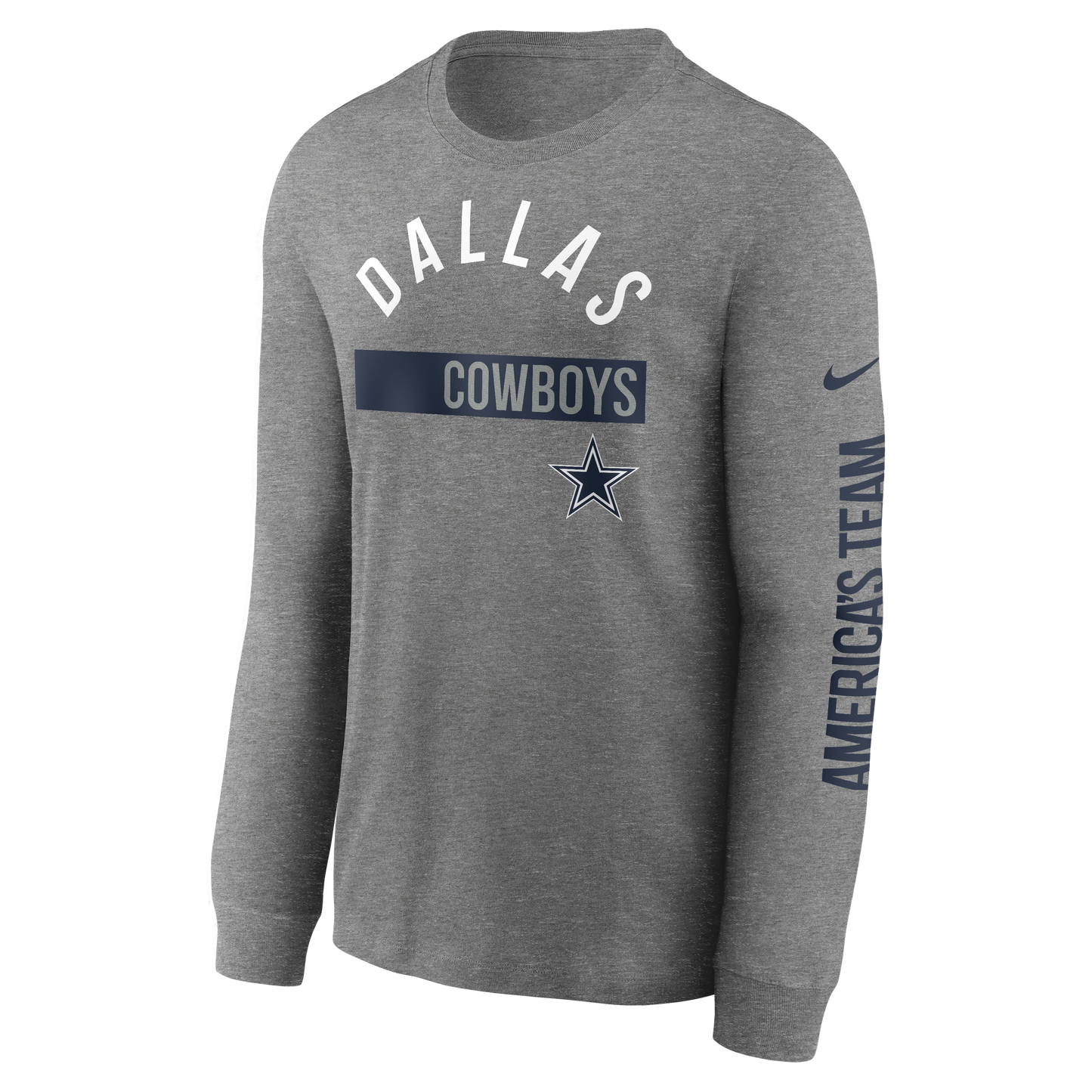 Dallas Cowboys Color Bar Essential Long Sleeve T-shirt - Gray