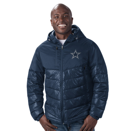 Dallas Cowboys G-III Storm Soft Down Touch Hooded Parka Full-Zip Jacket - Navy