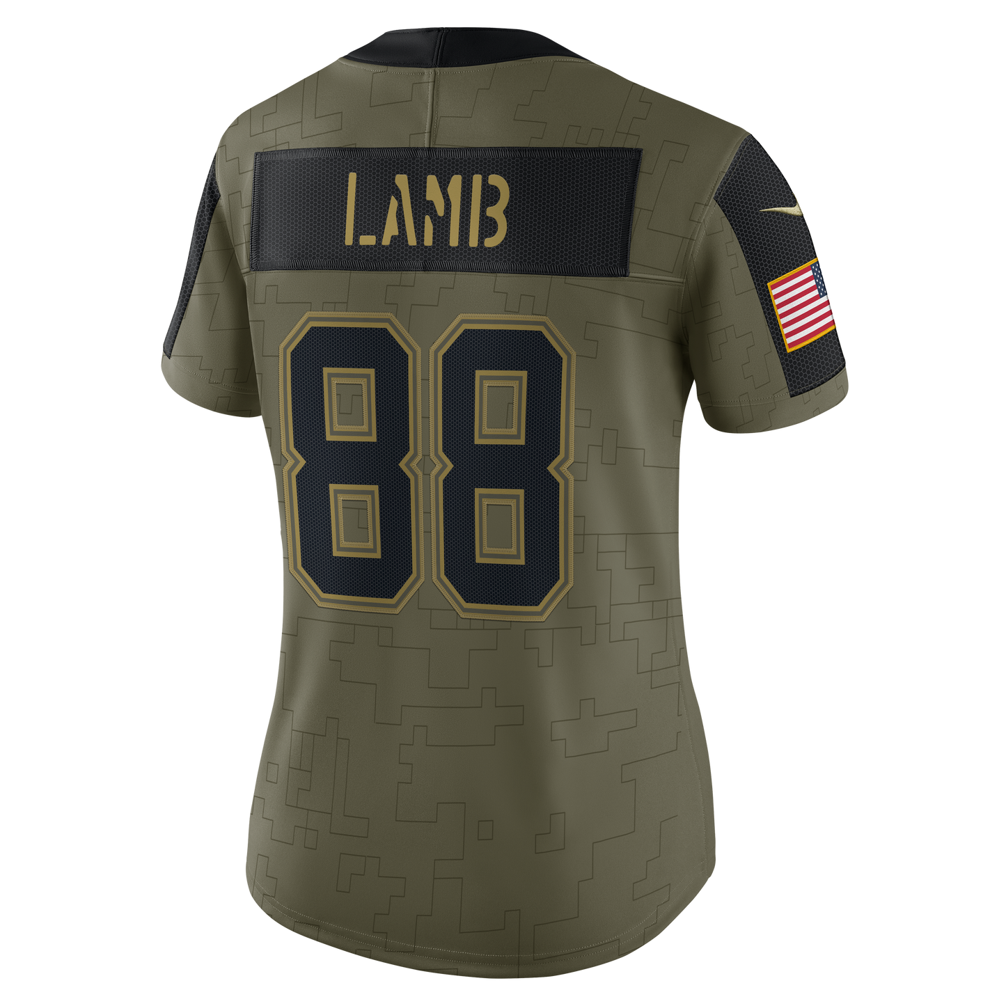 Dallas Cowboys Women's #88 CeeDee Lamb Nike Salute To Service Limited Jersey- Green/Black
