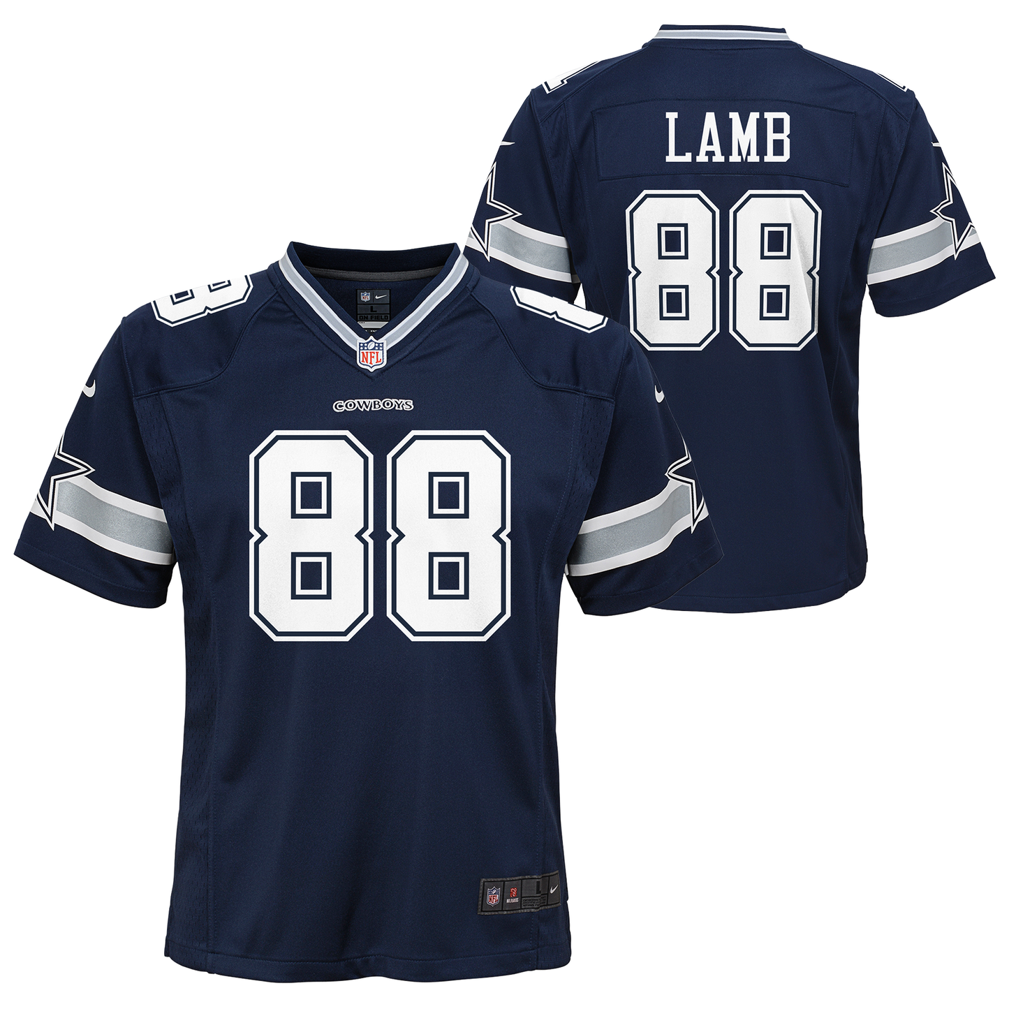 Dallas Cowboys Nike #88 CeeDee Lamb Youth Game Jersey- Blue