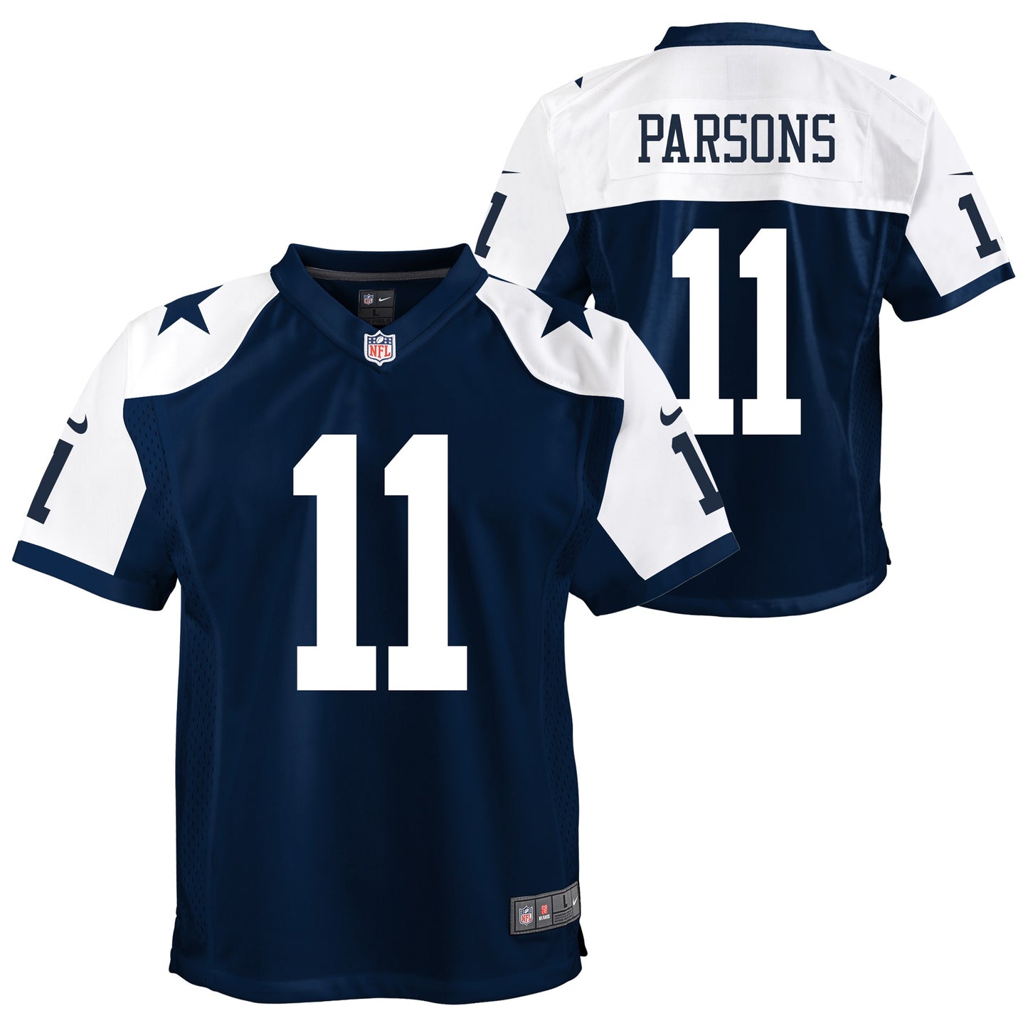 Dallas Cowboys Nike #11 Micha Parsons Youth Game Jersey- Throwback