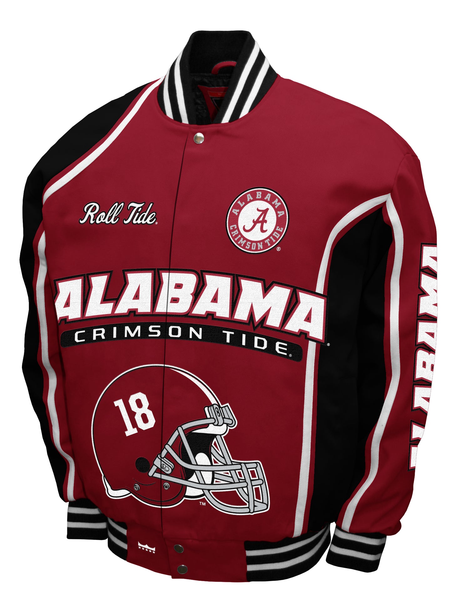 Alabama Crimson Tide NCAA Thrill Twill  Full Snap Jacket