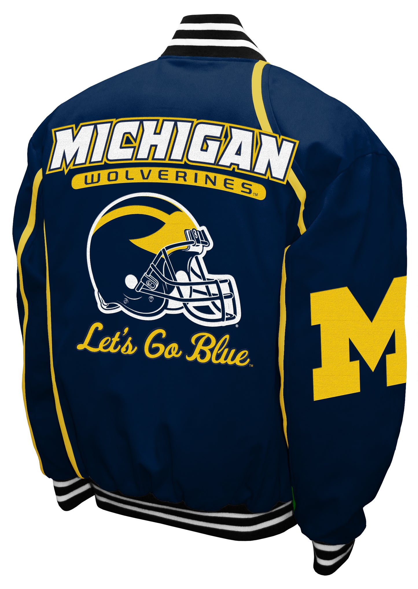 Michigan Wolverines Navy Franchise Club Thrill Twill Full-Snap Jacket