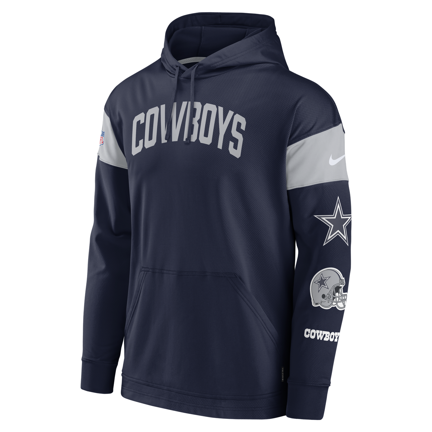Dallas Cowboys Nike Sideline Athletic Arch Jersey Performance Pullover Hoodie