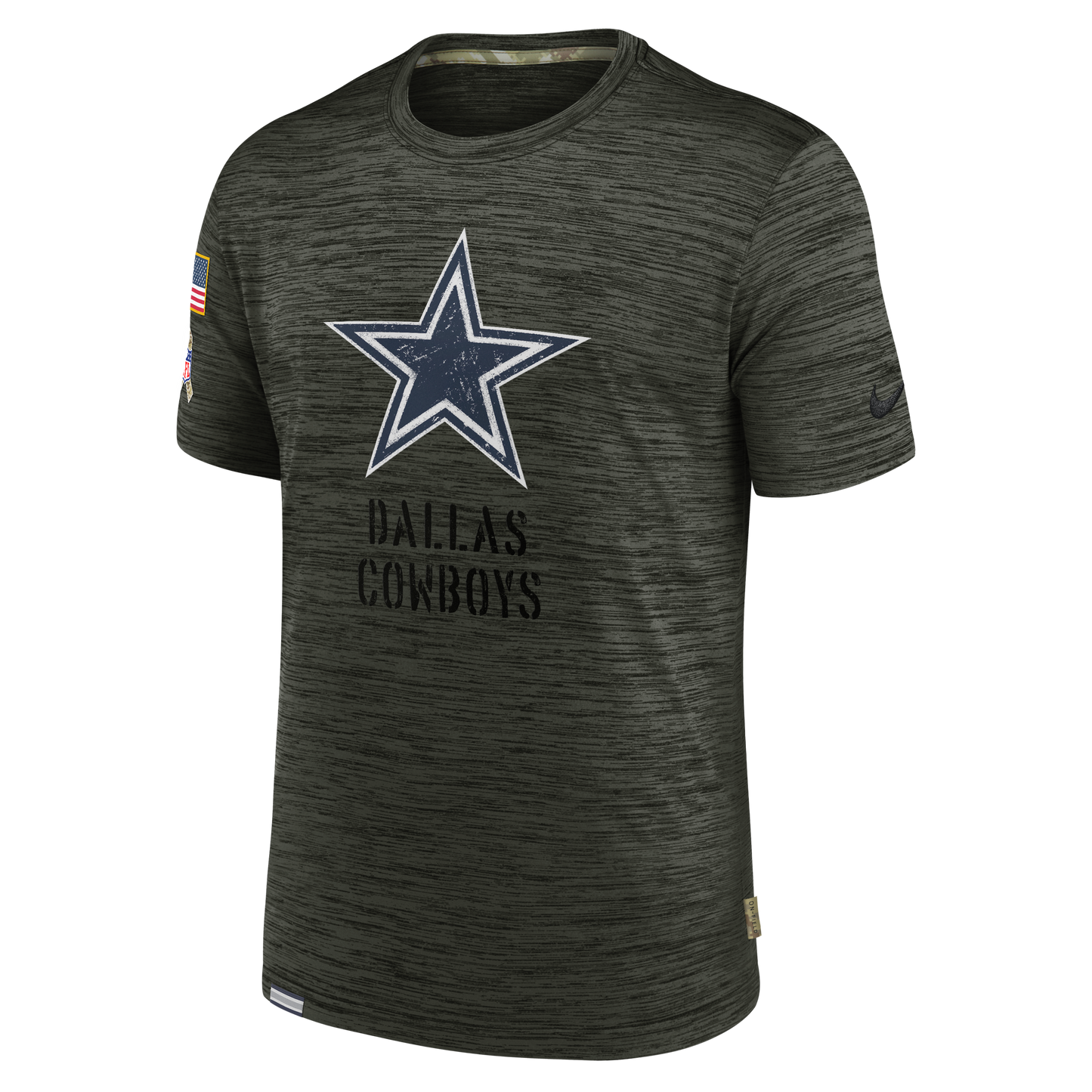 Dallas Cowboys Nike Salute to Service Velocity Dr-Fit Team T-Shirt - Olive