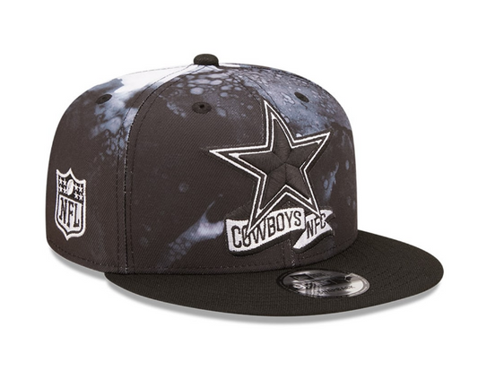 Dallas Cowboys Sideline Ink Black & White 9Fifty Snapback Hat