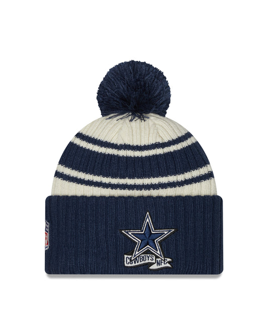 Dallas Cowboys New Era Sideline Knit Cap - White / Blue