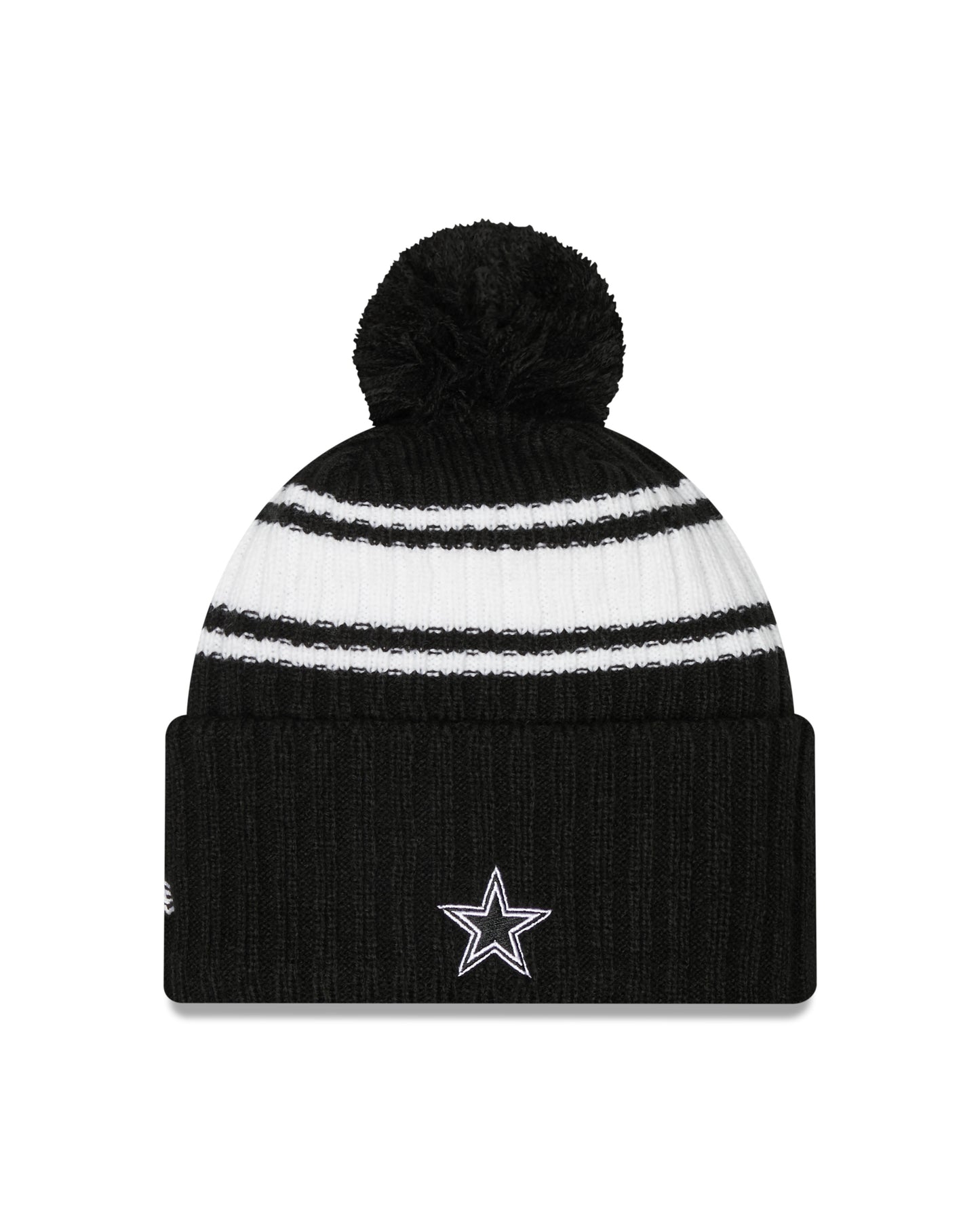 Dallas Cowboys New Era Sideline Sport Knit Hat- Black/White