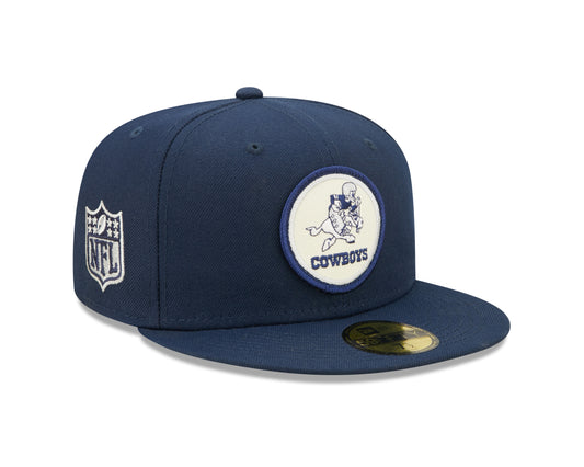 Dallas Cowboys New Era  Sideline 59FIFTY Historic Fitted Hat- Blue