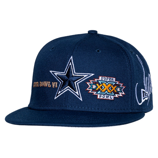 Dallas Cowboys New Era Navy Historic 5X Champs Patched Pinned 59FIFTY Fitted Hat