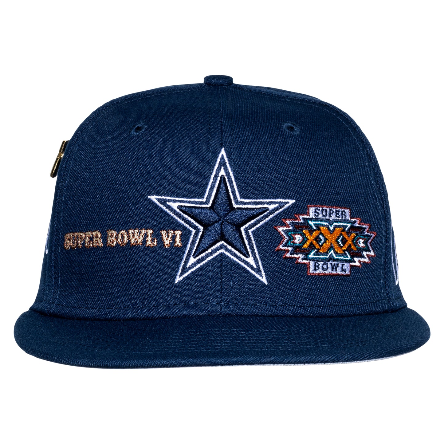 Dallas Cowboys New Era Navy Historic 5X Champs Patched Pinned 59FIFTY Fitted Hat