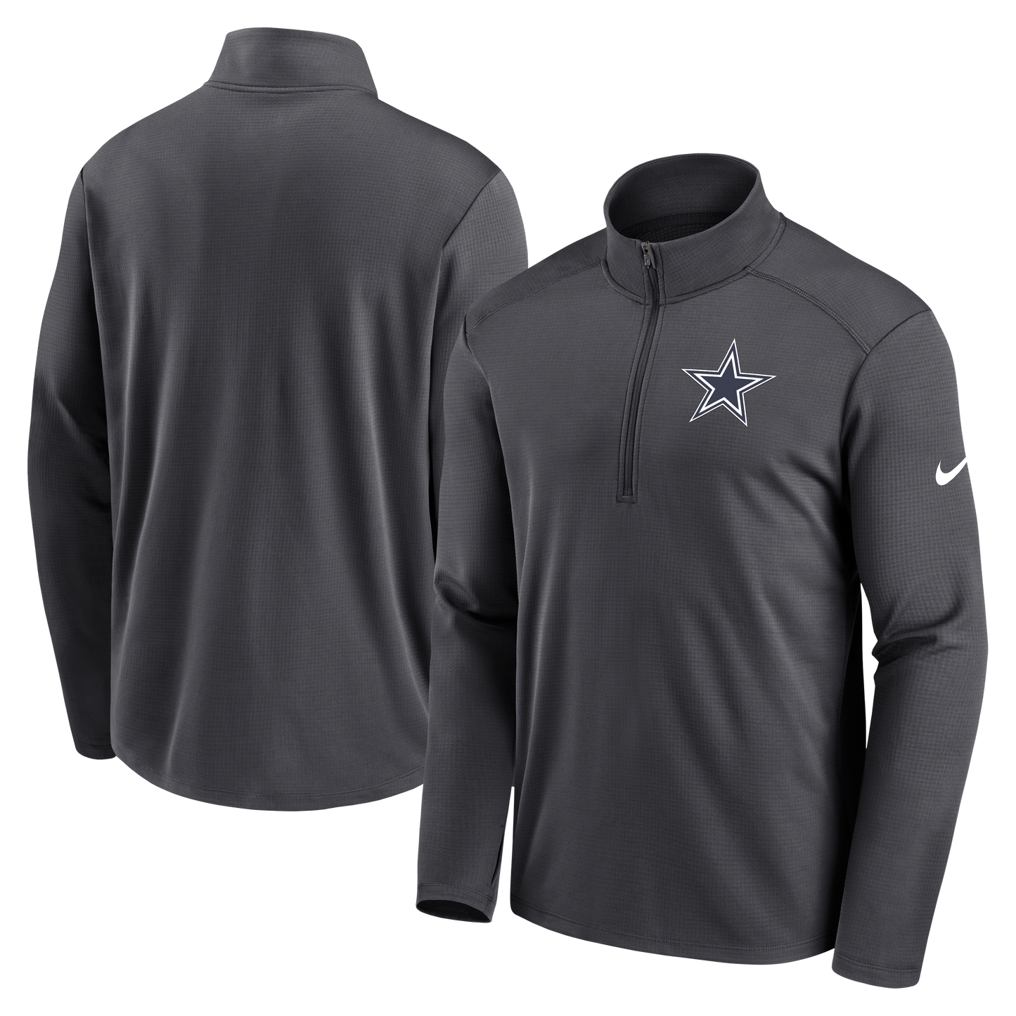 Dallas Cowboys Nike Pacer Half Zip Pull Over - Dark Gray