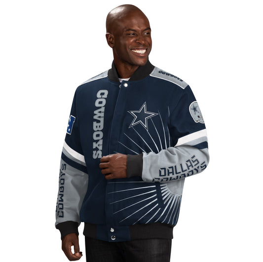 Dallas Cowboys Extreme Redzone Twill Men's Jacket By G-III - Navy