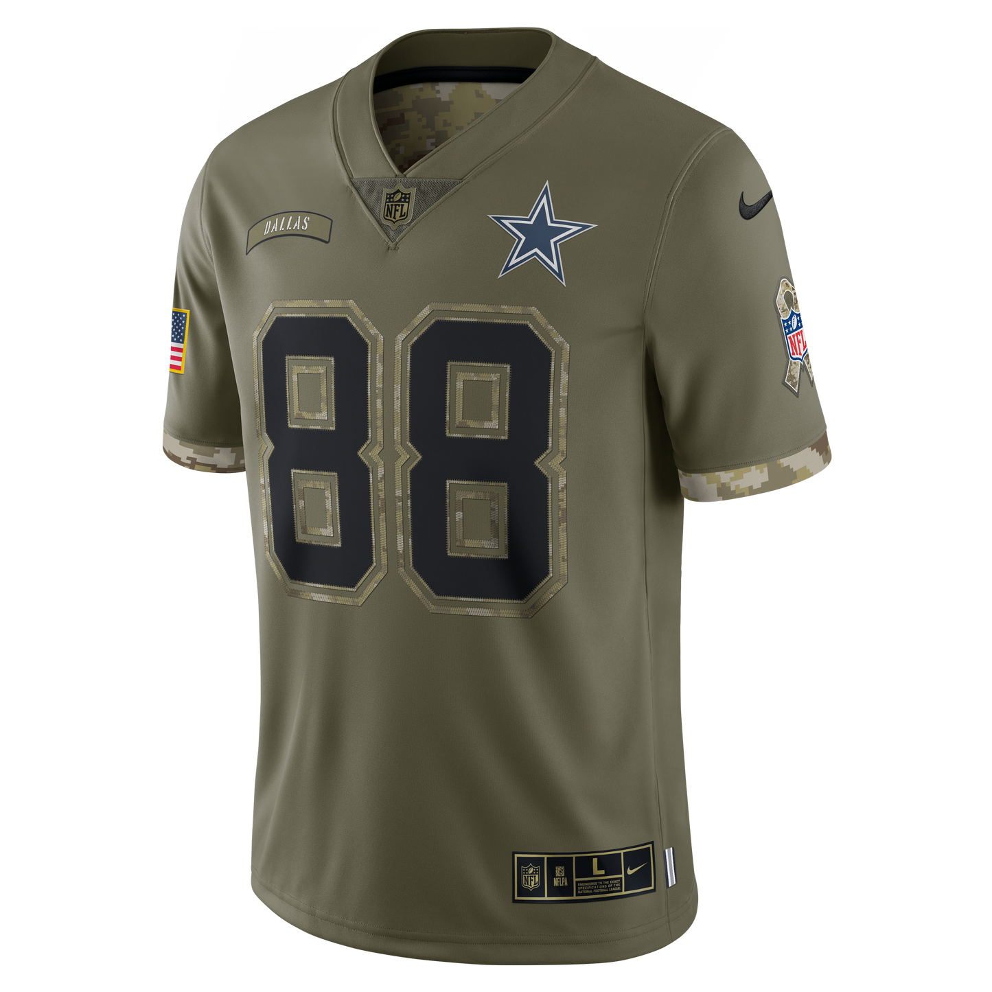 Dallas Cowboys #88 CeeDee Lamb Nike Salute To Service Limited Jersey - Olive