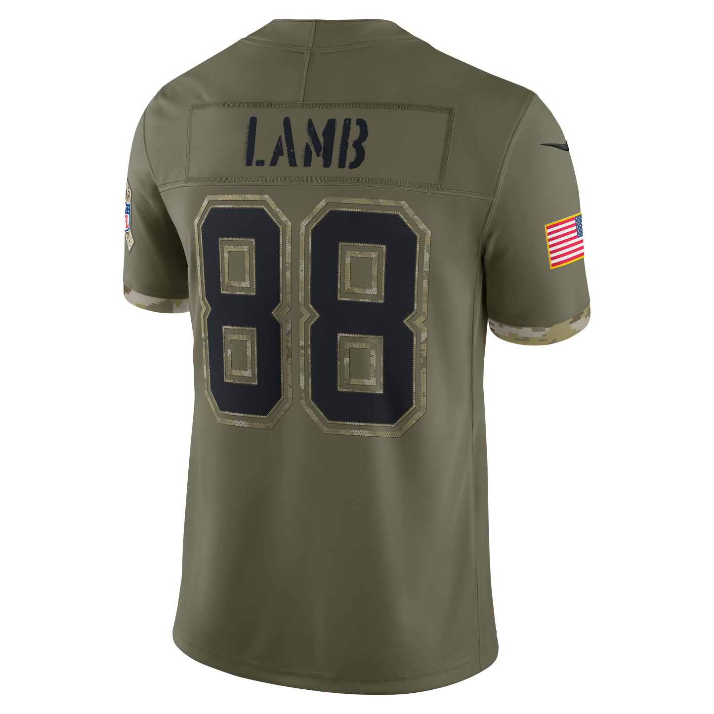 Dallas Cowboys #88 CeeDee Lamb Nike Salute To Service Limited Jersey - Olive