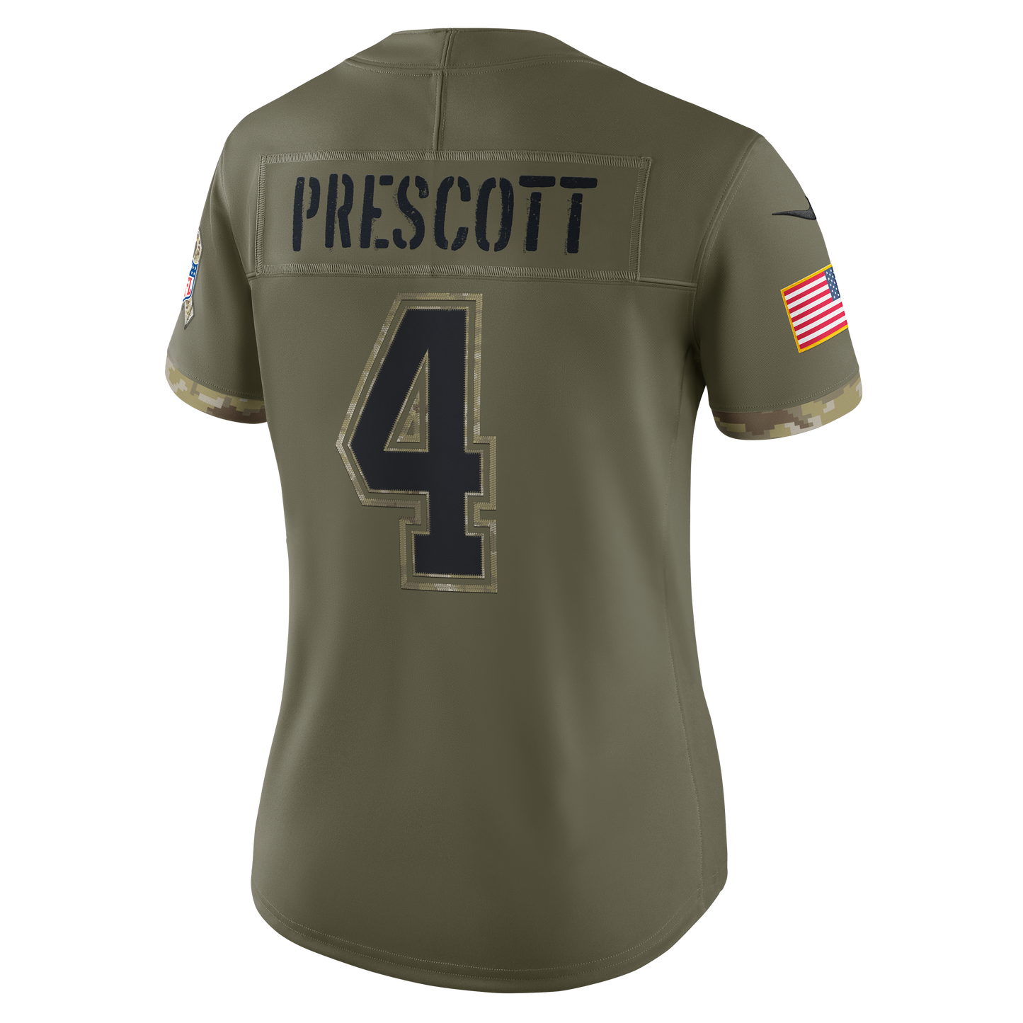 Dallas Cowboys Nike Women's #4 Dak Prescott Salute To Service Limited Jersey - Green