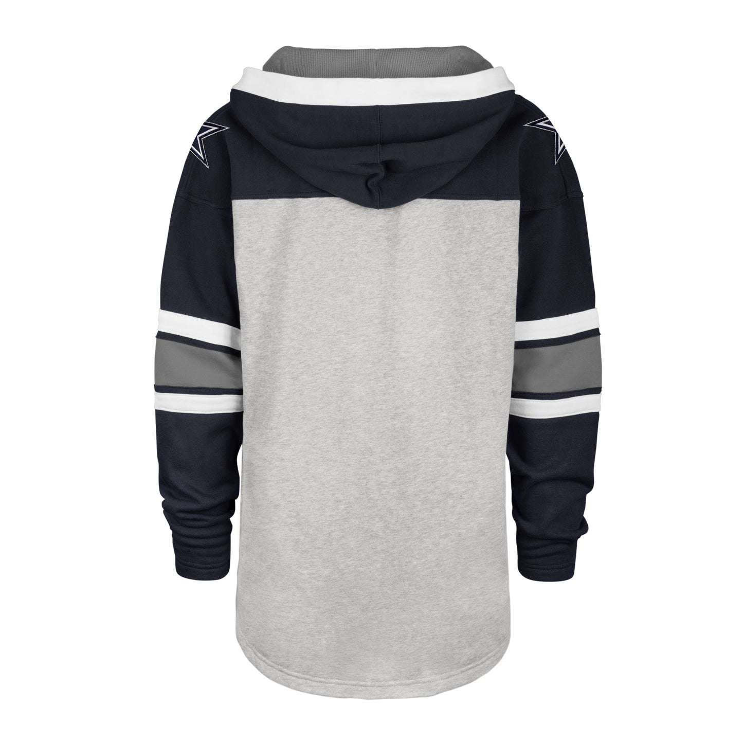 Dallas Cowboys '47 Gridiron Lace-Up Pullover Hoodie - Heather Gray