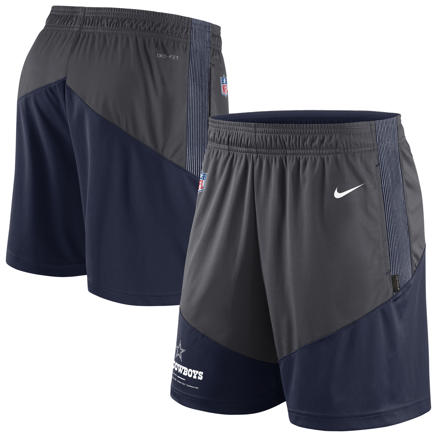 Dallas Cowboys Nike Navy/Ant Sideline "Dri-Fit" Performance Mesh Shorts