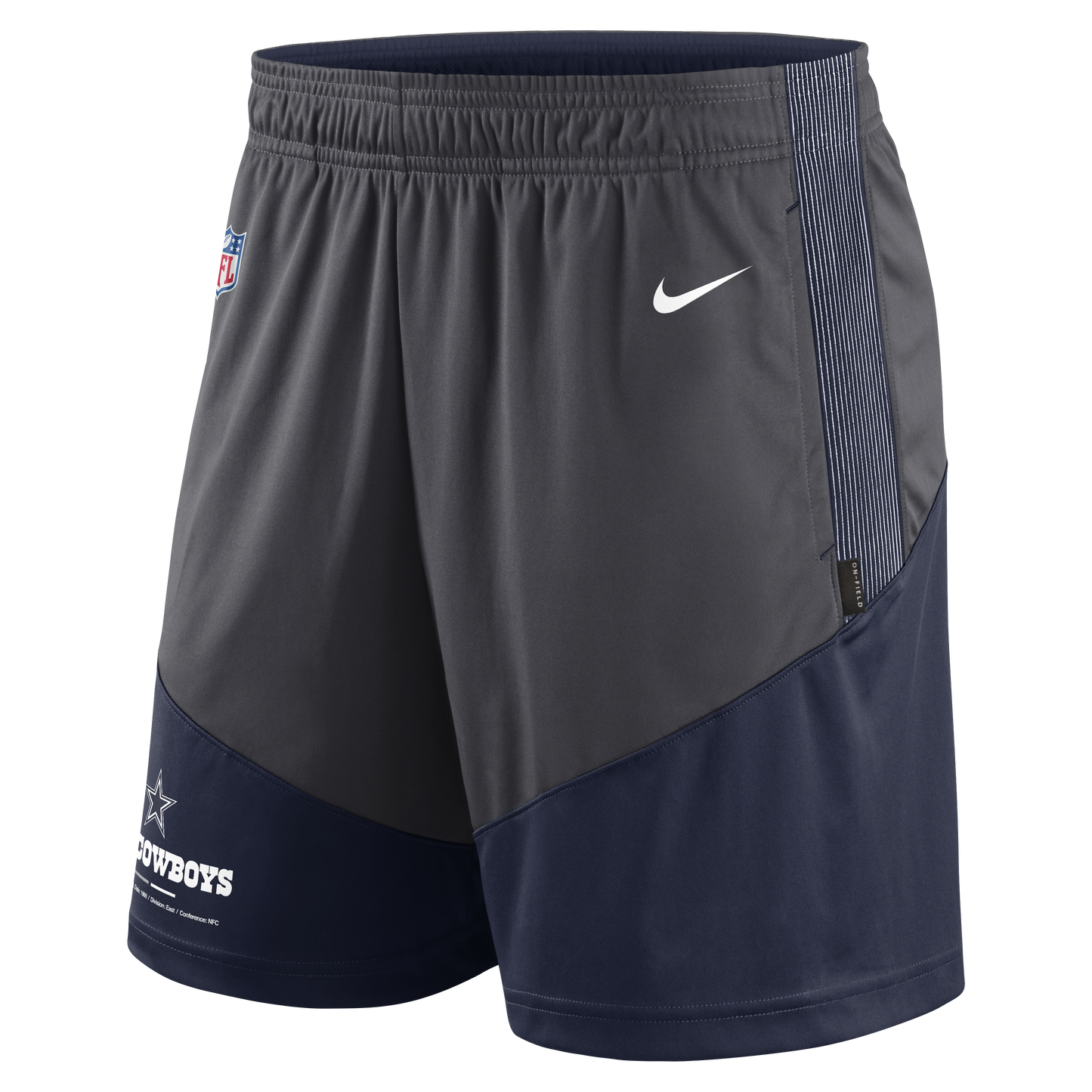 Dallas Cowboys Nike Navy/Ant Sideline "Dri-Fit" Performance Mesh Shorts