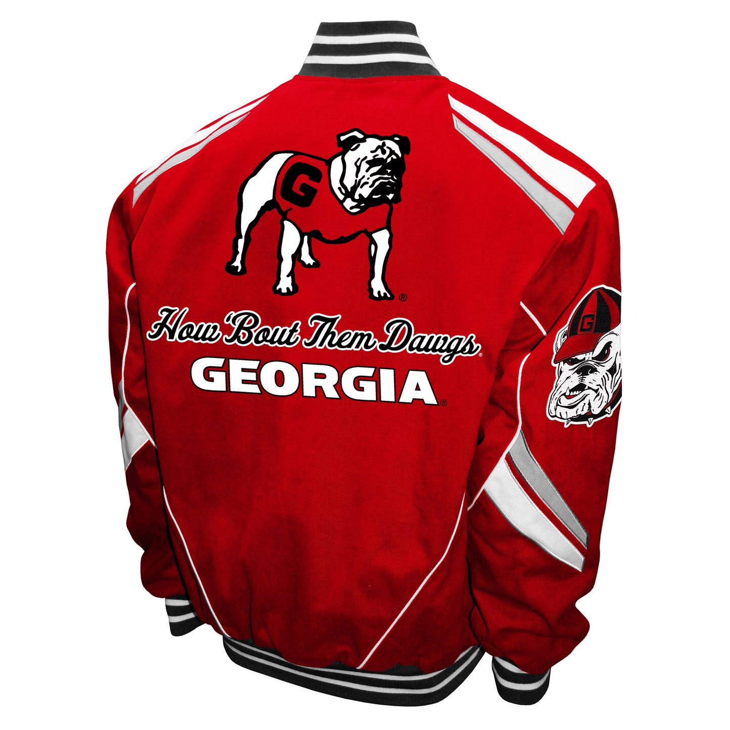 Georgia Bulldogs Red NCAA Back To Back 2021-2022 Nationals Champions Twill Jacket